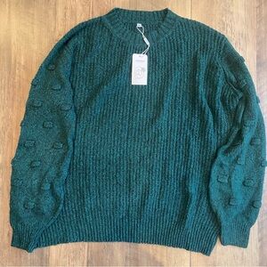 Forest Green Chunky Knit Sweater • NWT • Size XL